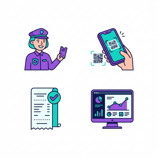 Langkah-langkah pembayaran parkir